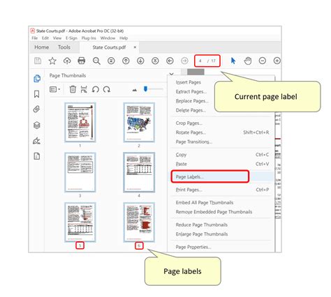 How to change PDF page numbers .